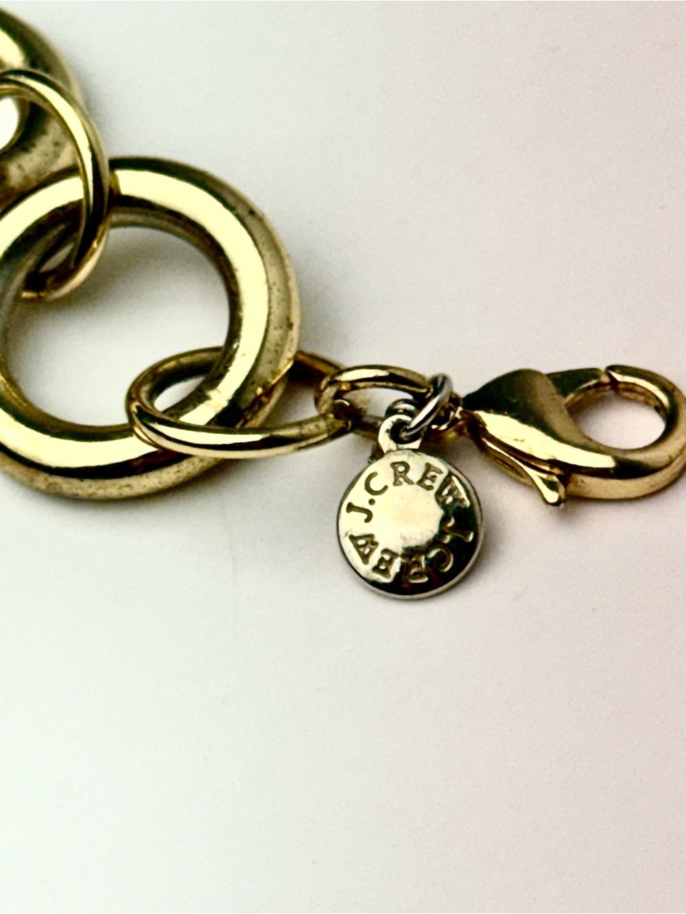 J.Crew Chunky Gold Tone Circle Link Statement Necklace - Picture 3 of 3
